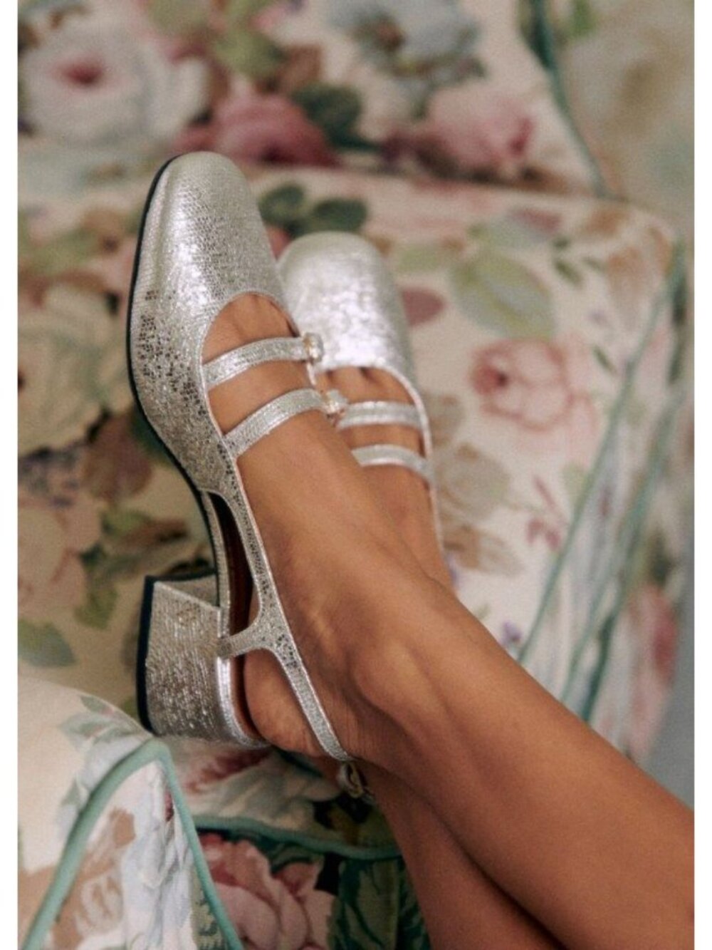 Sezane Paula Babies Heels Silver Size FR 36